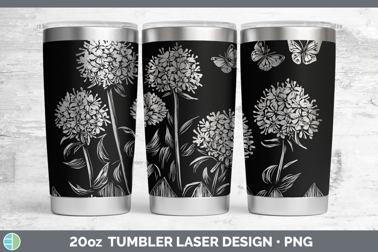 Cottage Flowers Allium Laser 20oz Tumbler Sublimation Tumble