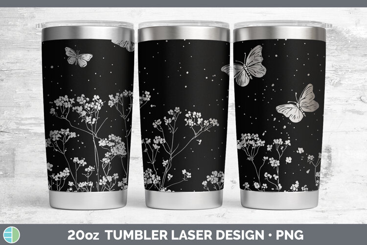 GorgeousCottage Flowers Laser 20oz Tumbler design.