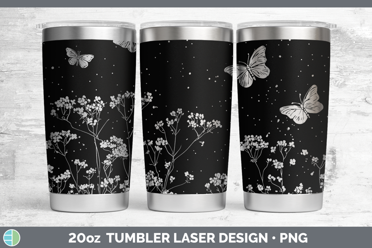 Cottage Flowers Babys Breath Gypsophila Laser 20oz Tumbler S