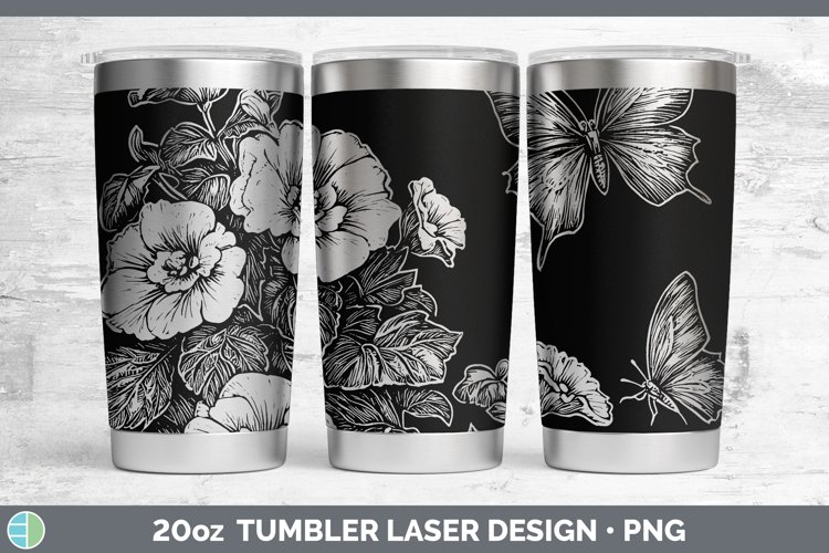 GorgeousCottage Flowers Laser 20oz Tumbler design.