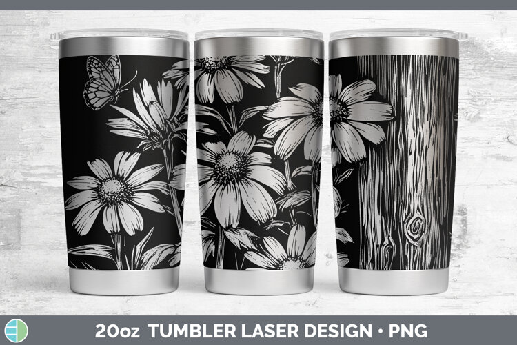 GorgeousCottage Flowers Laser 20oz Tumbler design.