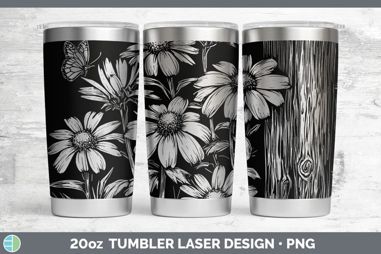Cottage Flowers Black-eyed Susan Laser 20oz Tumbler Sublimat