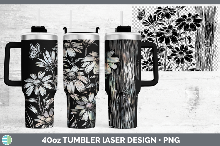 Cottage Flowers Black-eyed Susan Laser 40oz Tumbler Sublimat