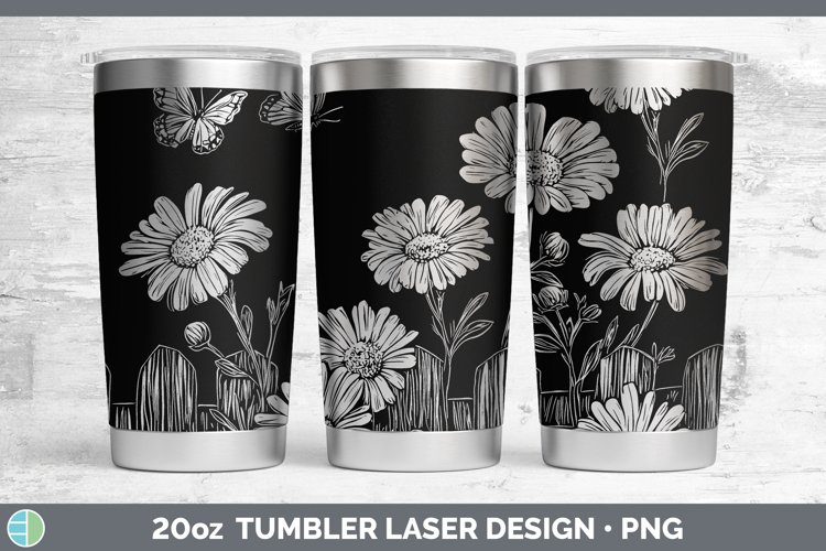 GorgeousCottage Flowers Laser 20oz Tumbler design.