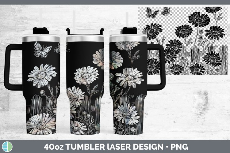 GorgeousCottage Flowers Laser 40oz Tumbler design.