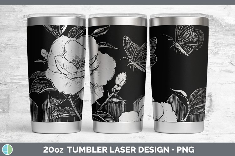 GorgeousCottage Flowers Laser 20oz Tumbler design.