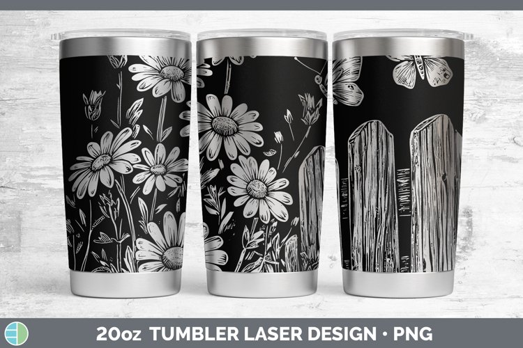 GorgeousCottage Flowers Laser 20oz Tumbler design.