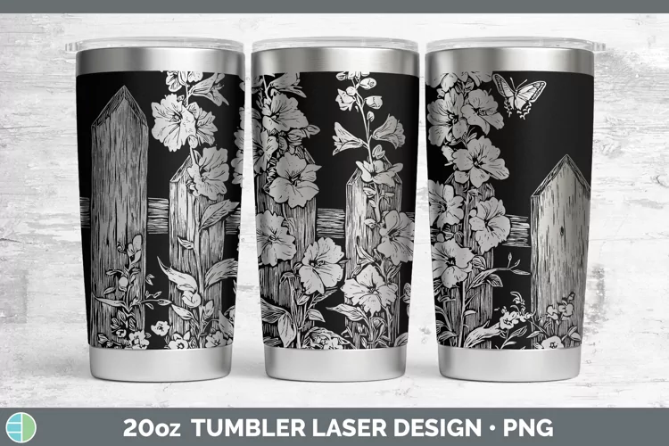 Cottage Flowers Delphinium Laser 20oz Tumbler Sublimation Tu