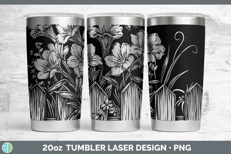 Cottage Flowers Freesia Laser 20oz Tumbler Sublimation Tumbl