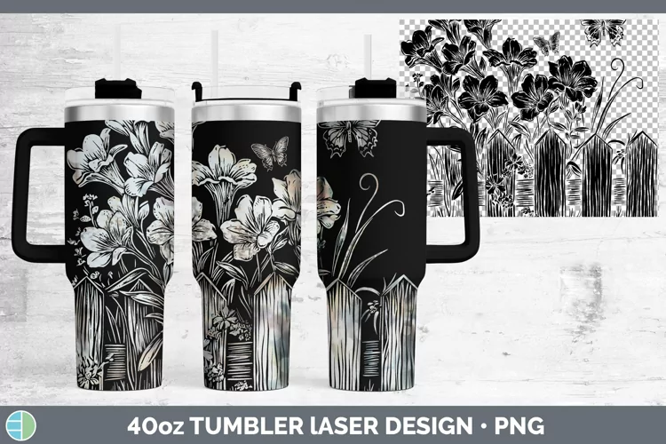 Cottage Flowers Freesia Laser 40oz Tumbler Sublimation Tumbl