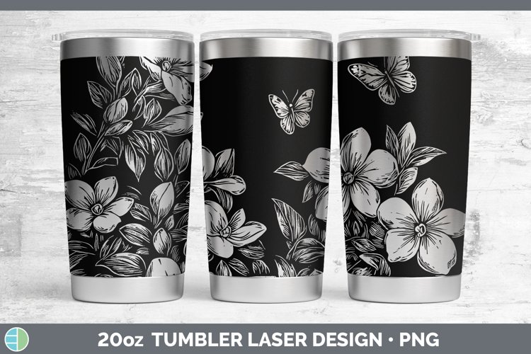 GorgeousCottage Flowers Laser 20oz Tumbler design.