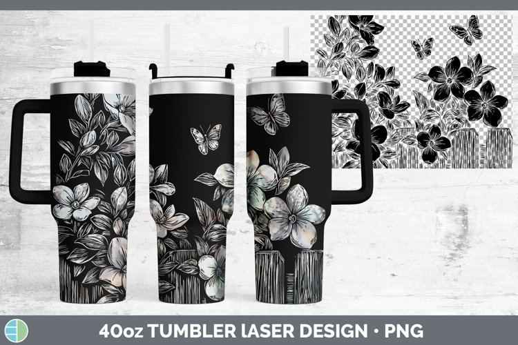 GorgeousCottage Flowers Laser 40oz Tumbler design.