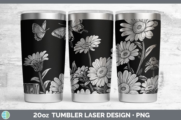 GorgeousCottage Flowers Laser 20oz Tumbler design.