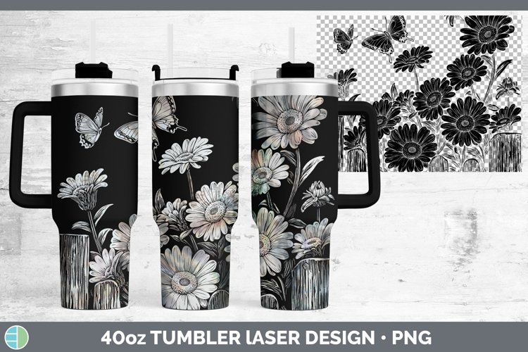 GorgeousCottage Flowers Laser 40oz Tumbler design.