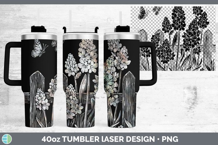 GorgeousCottage Flowers Laser 40oz Tumbler design.