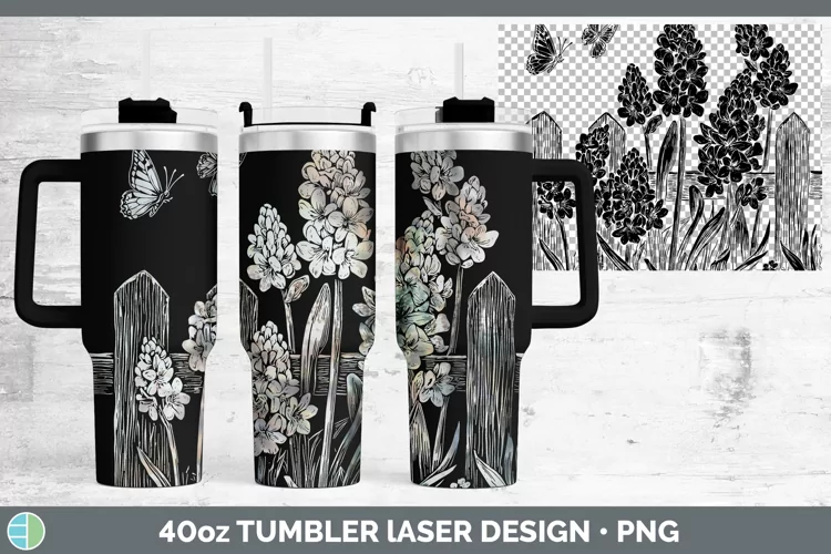 Cottage Flowers Hyacinth Laser 40oz Tumbler Sublimation Tumb