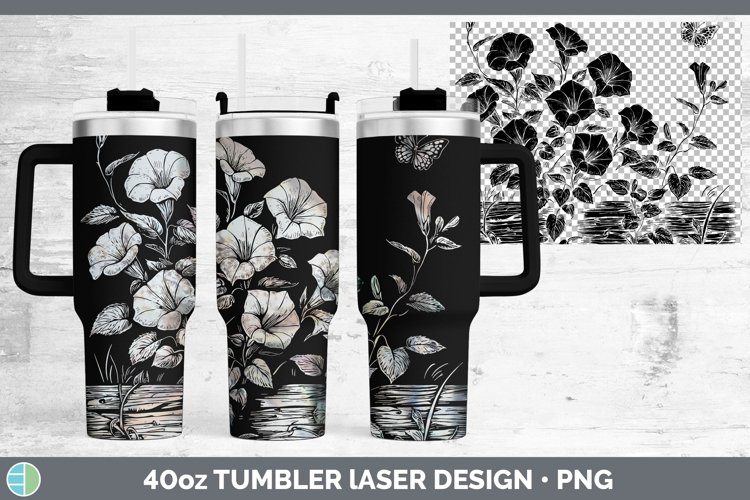 GorgeousCottage Flowers Laser 40oz Tumbler design.