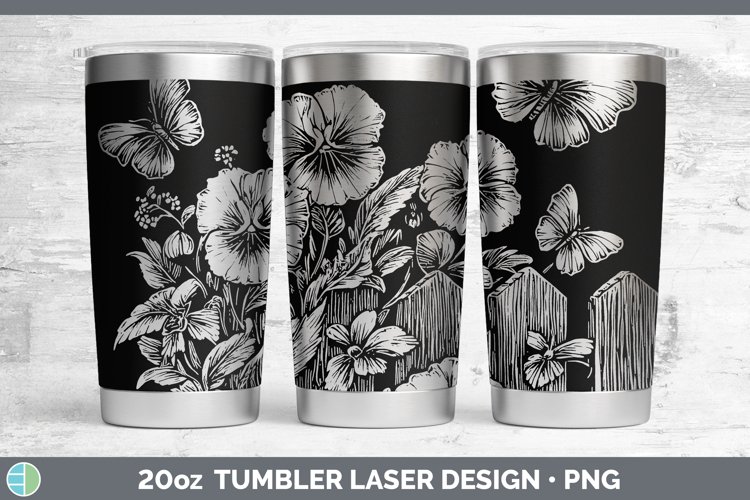GorgeousCottage Flowers Laser 20oz Tumbler design.