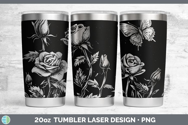 GorgeousCottage Flowers Laser 20oz Tumbler design.