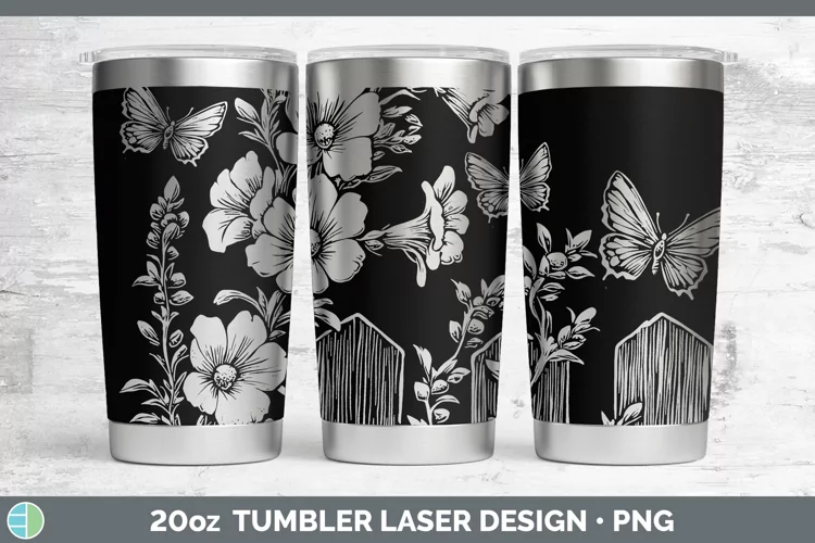 Cottage Flowers Snapdragon Laser 20oz Tumbler Sublimation Tu