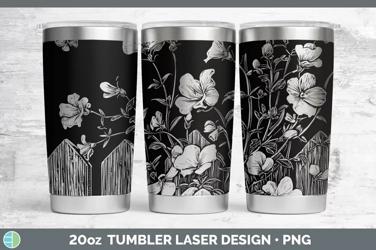 Cottage Flowers Sweet Pea Laser 20oz Tumbler Sublimation Tum