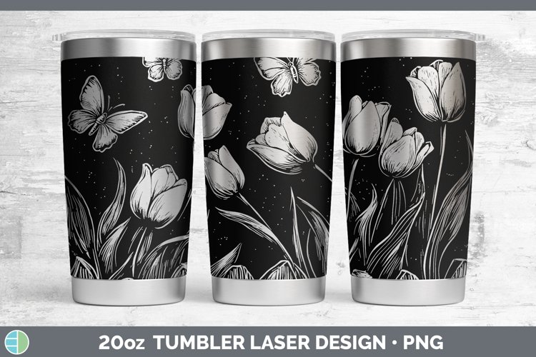 GorgeousCottage Flowers Laser 20oz Tumbler design.