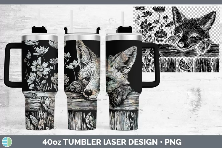 Cottage Fox Laser 40oz Tumbler Sublimation Tumbler Designs