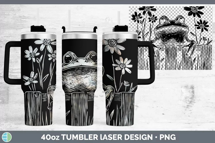 Cottage Frog Laser 40oz Tumbler Sublimation Tumbler Designs