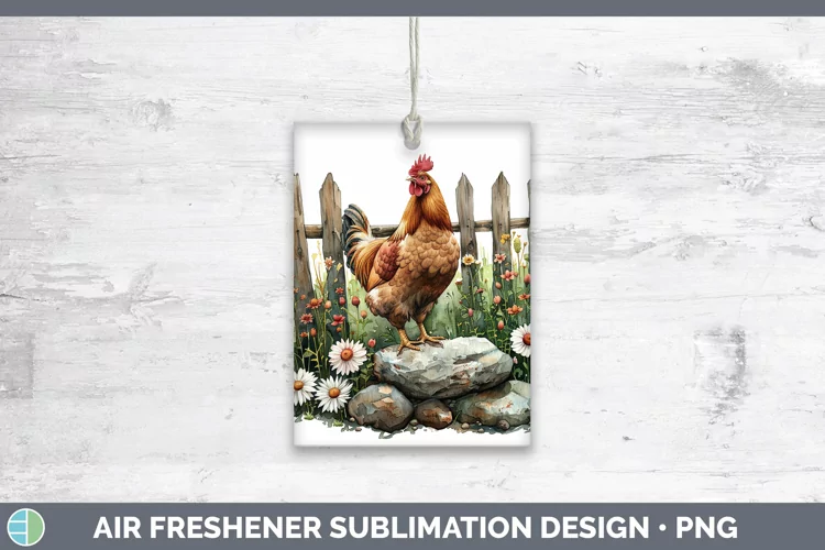 Cottage Garden Chicken Air Freshener Sublimation Car Freshen