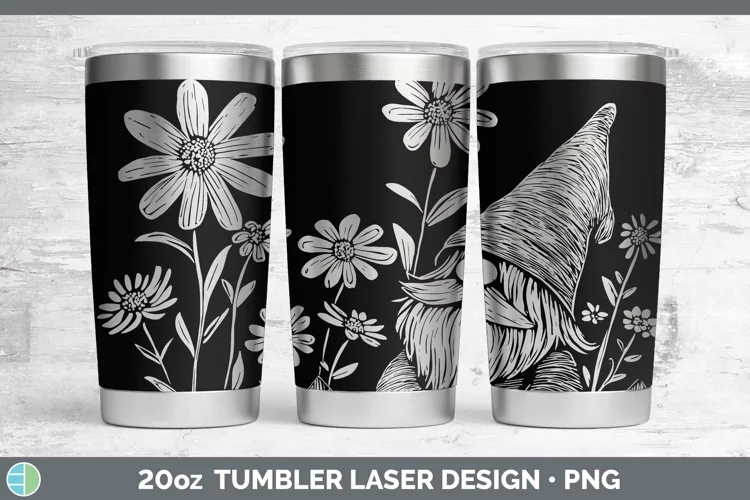 Cottage Gnome Laser 20oz Tumbler Sublimation Tumbler Designs