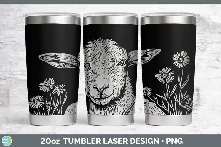 Cottage Goat Laser 20oz Tumbler Sublimation Tumbler Designs