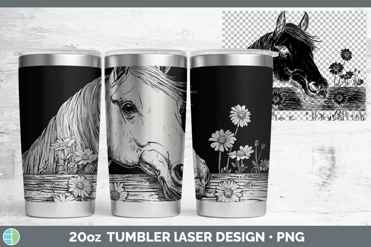 Cottage Horse Laser 20oz Tumbler Sublimation Tumbler Designs
