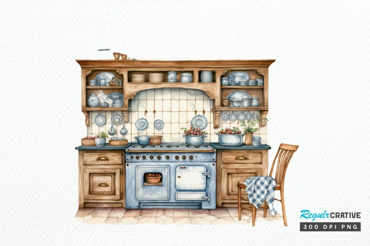 Cottage Kitchen Collection single PNG Clipart
