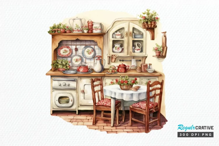 Cottage Kitchen Collection single PNG Clipart