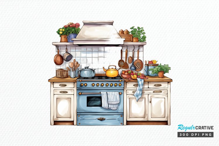 Cottage Kitchen Collection single PNG Clipart