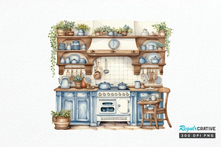 Cottage Kitchen Collection single PNG Clipart