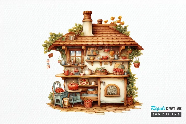Cottage Kitchen Collection single PNG Clipart