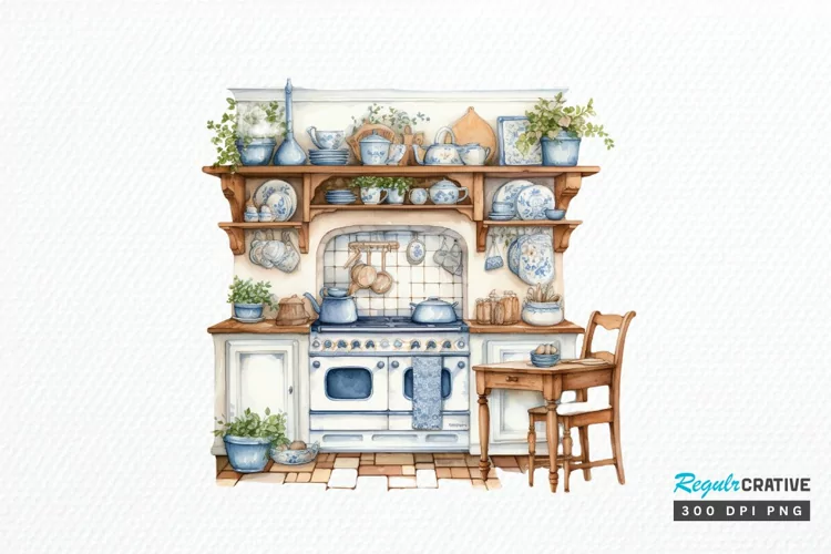 Cottage Kitchen Collection single PNG Clipart