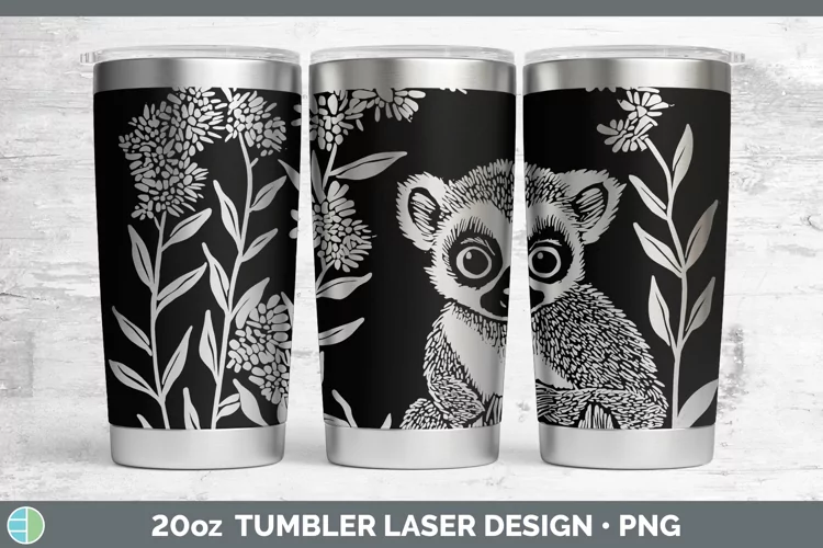 Cottage Lemur Laser 20oz Tumbler Sublimation Tumbler Designs