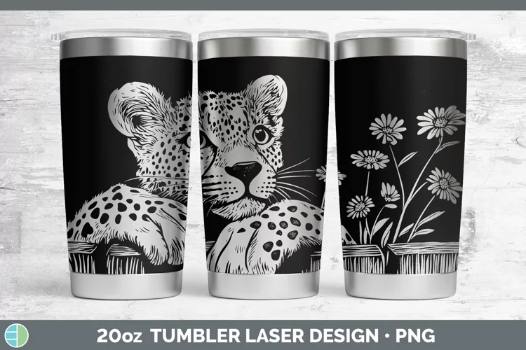 Cottage Leopard Laser 20oz Tumbler Sublimation Tumbler Desig