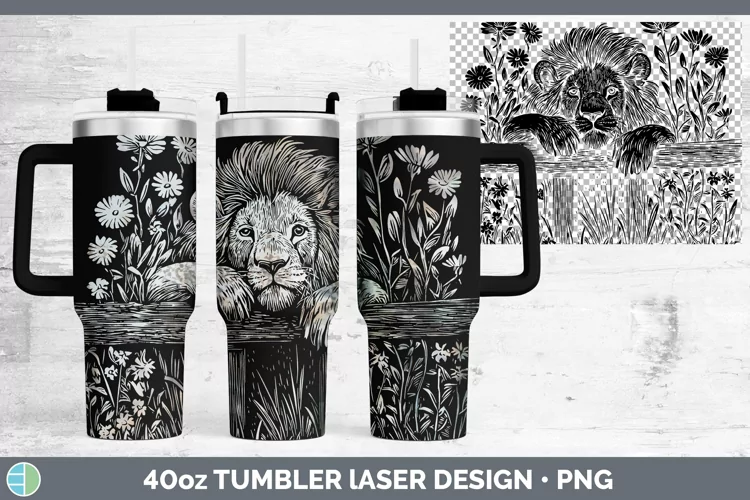 Cottage Lion Laser 40oz Tumbler Sublimation Tumbler Designs