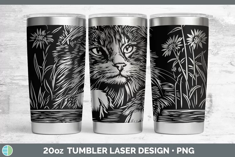 Cottage Maine Coon Cat Laser 20oz Tumbler Sublimation Tumble