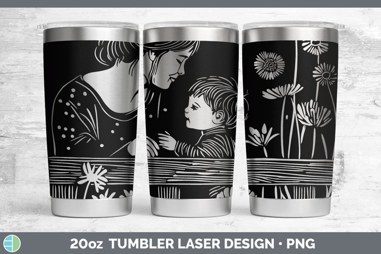 Cottage Mother Child Laser 20oz Tumbler Sublimation Tumbler