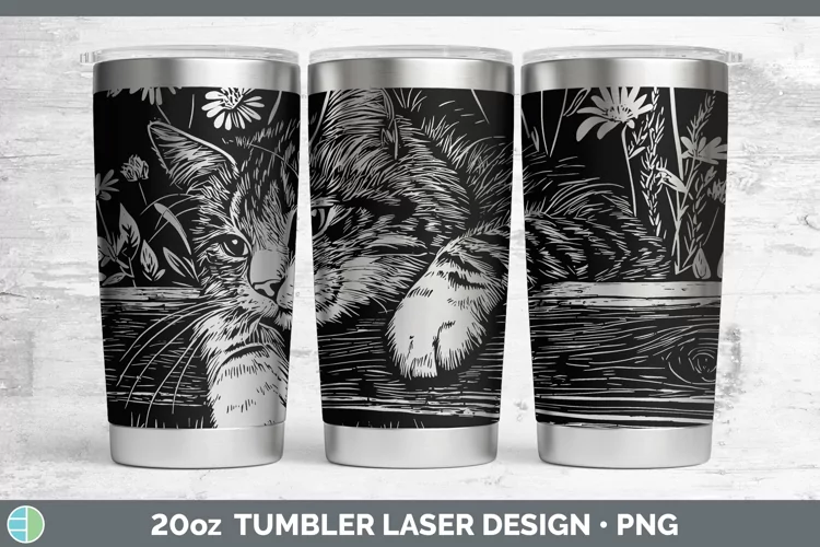 Cottage Norwegian Forest Cat Laser 20oz Tumbler Sublimation