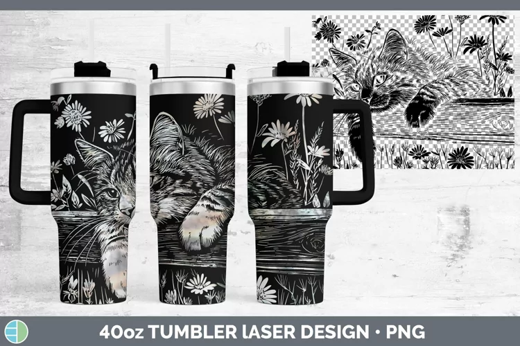 Cottage Norwegian Forest Cat Laser 40oz Tumbler Sublimation