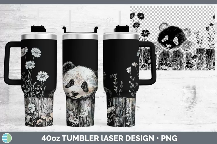 Cottage Panda Laser 40oz Tumbler Sublimation Tumbler Designs