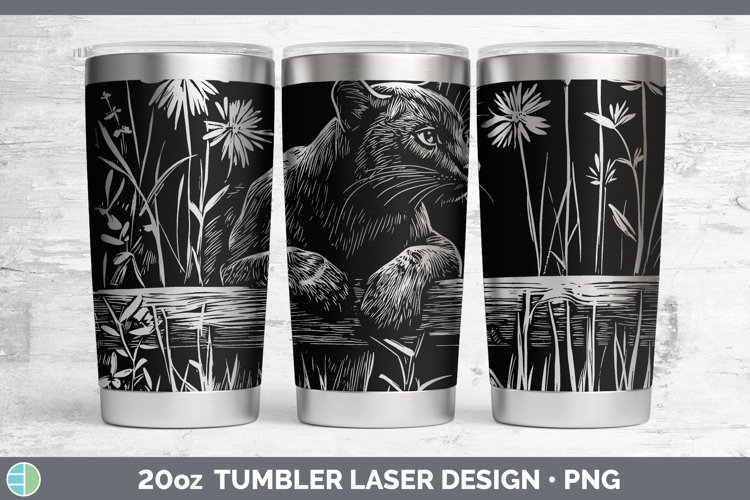 Cottage Panther Laser 20oz Tumbler Sublimation Tumbler Desig
