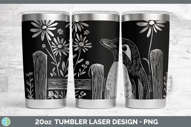 Cottage Penguin Laser 20oz Tumbler Sublimation Tumbler Desig