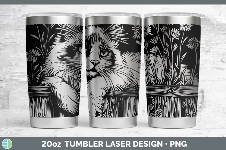 Cottage Ragdoll Cat Laser 20oz Tumbler Sublimation Tumbler D