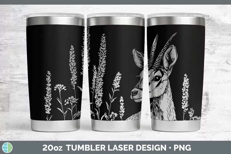 Cottage Safari Antelope Laser 20oz Tumbler Sublimation Tumbl